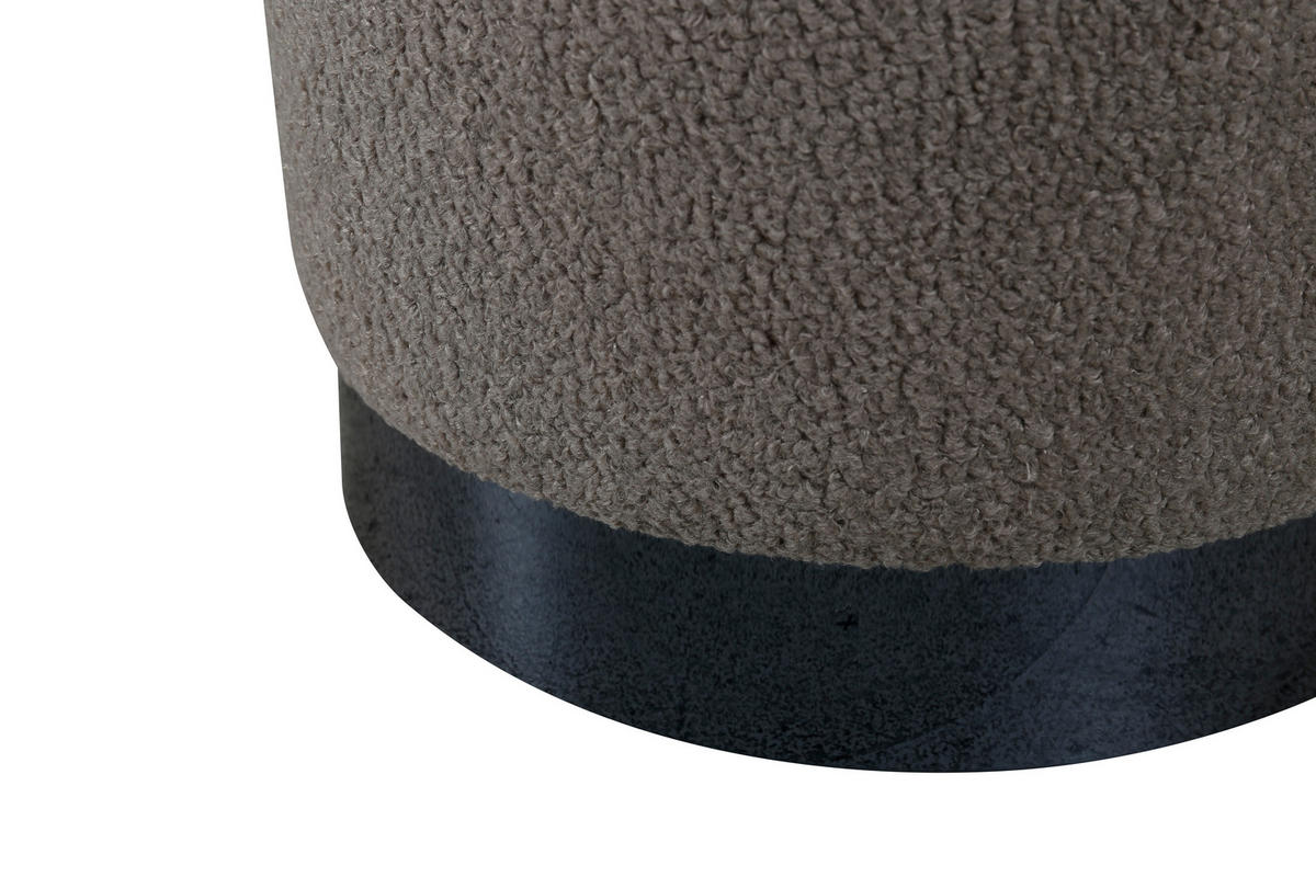 POUF schwarz braun - Graubraun, Holzwerkstoff (35/43/35cm) - ebuy24