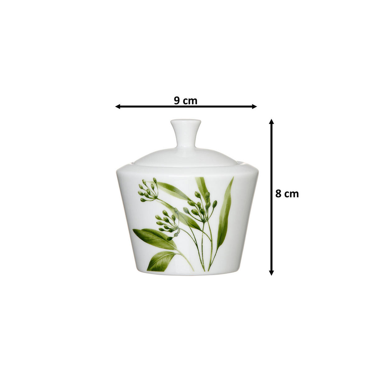 ZUCKERDOSEN Evora weiß-grün ø 9 cm 2er Set - Weiß/Grün, Keramik (9/8cm) - Ritzenhoff Breker