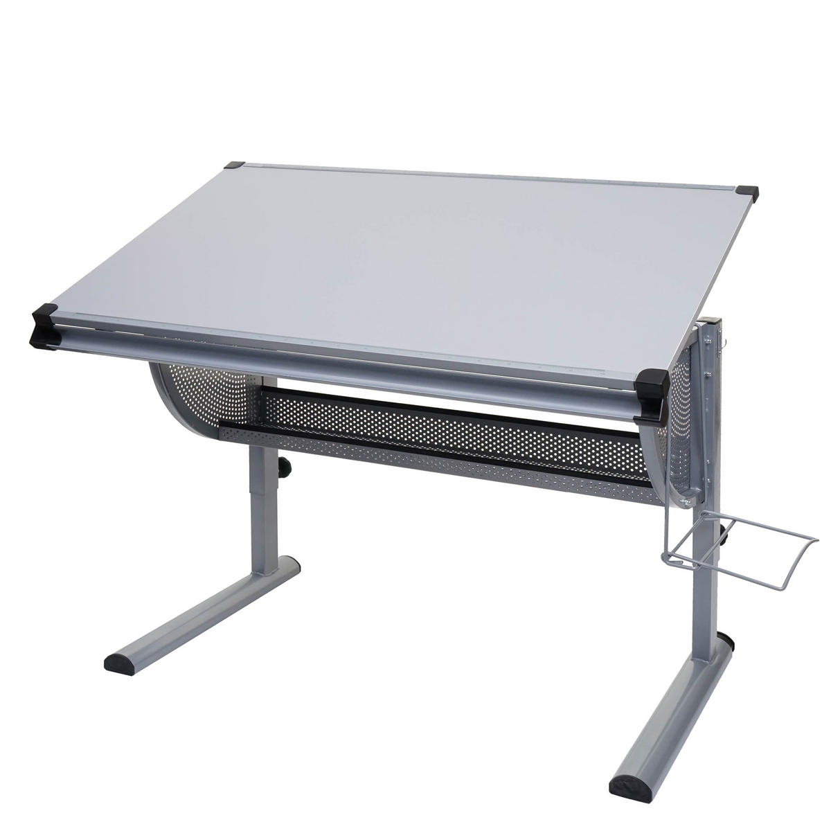 SCHÜLERSCHREIBTISCH eckig Grau - Grau, Holz (118/92/68cm) - MCW