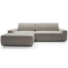 ECKSOFA Baleo Greige Chenille-Bezug - Taupe/Schwarz, Kunststoff/Textil (264/162cm) - Selsey