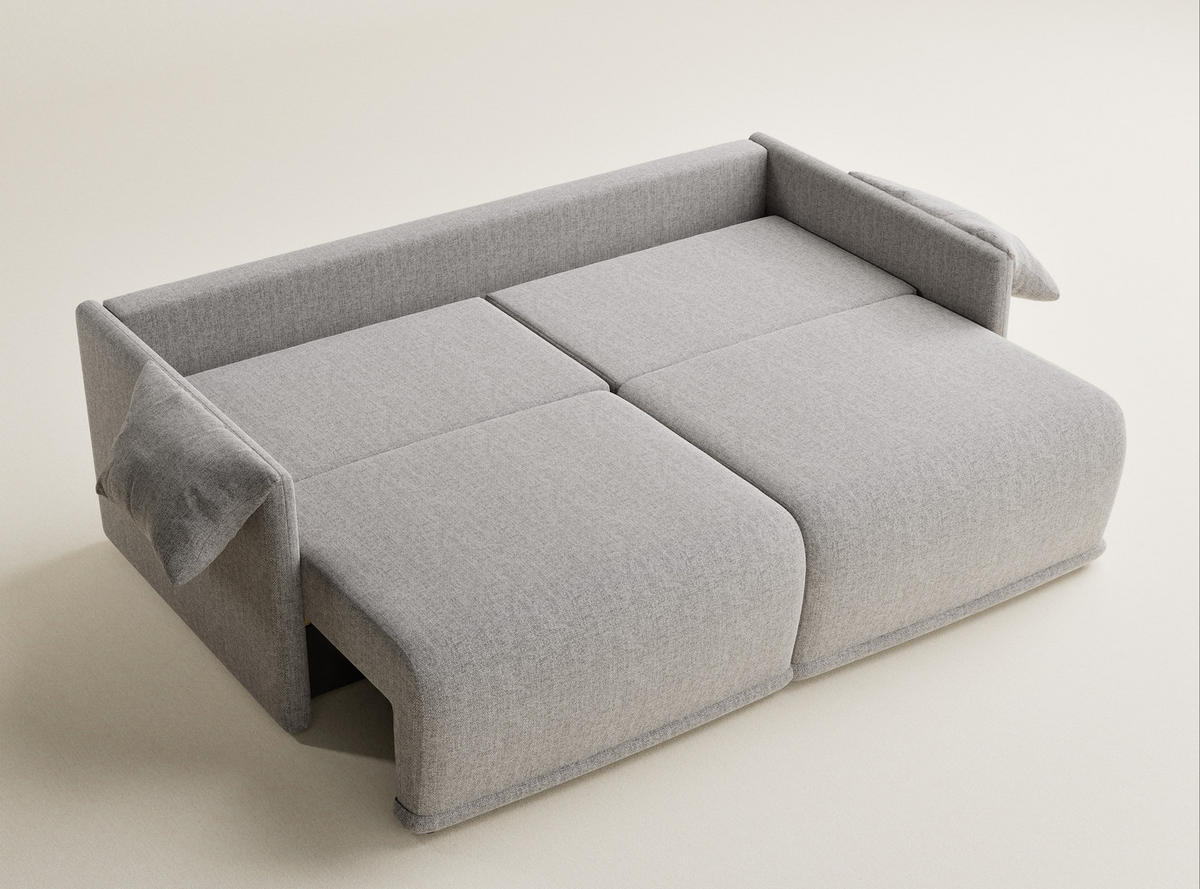 ROZKLÁDACÍ POHOVKA Nappa, textil, šedobéžový - černá/šedobéžová, dřevo/kompozitní dřevo (215/100/193cm) - Maison de Reve