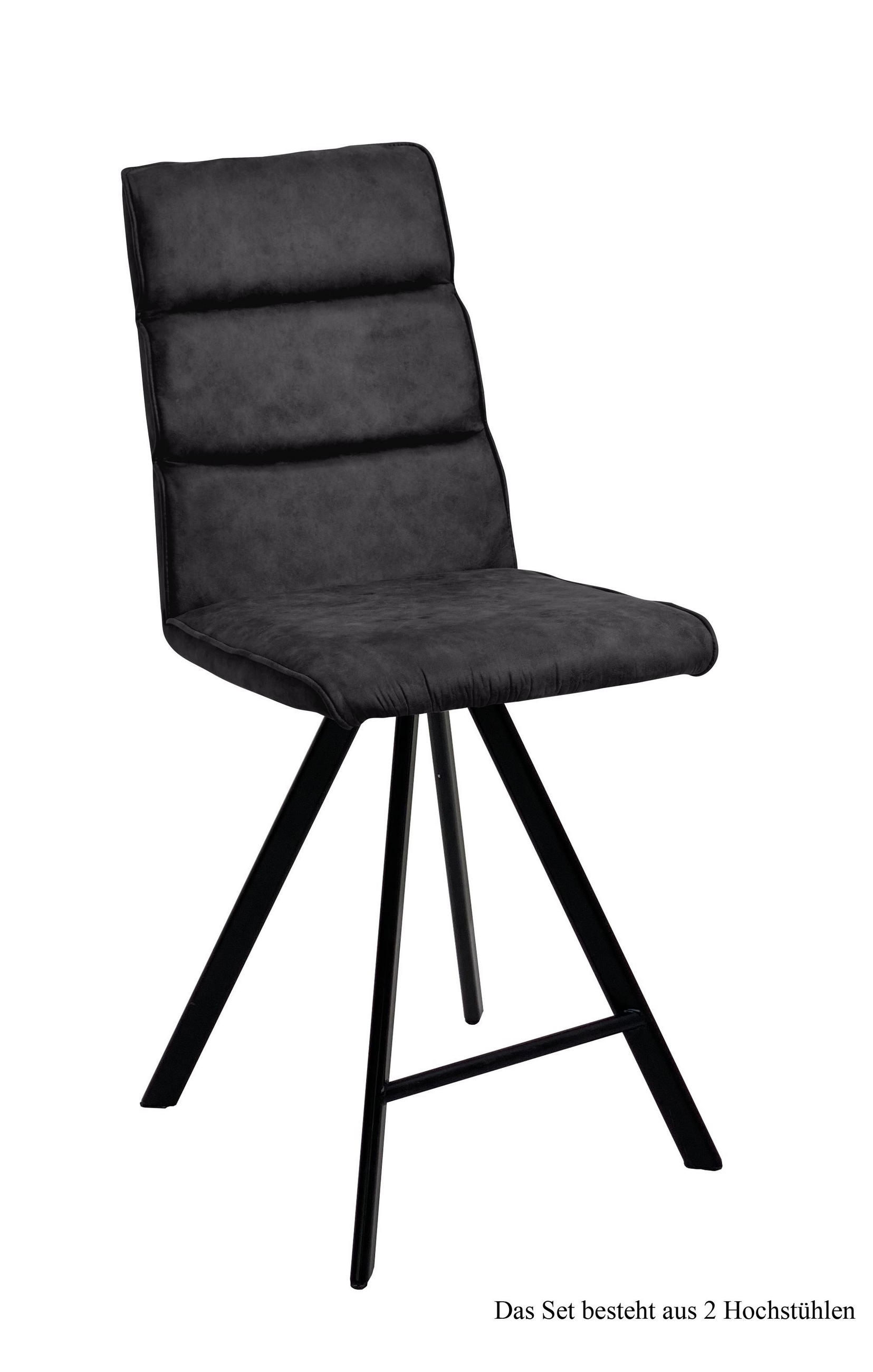 58aufmkessel Thekenstuhl Anthrazit, Schwarz 60x109x47 cm