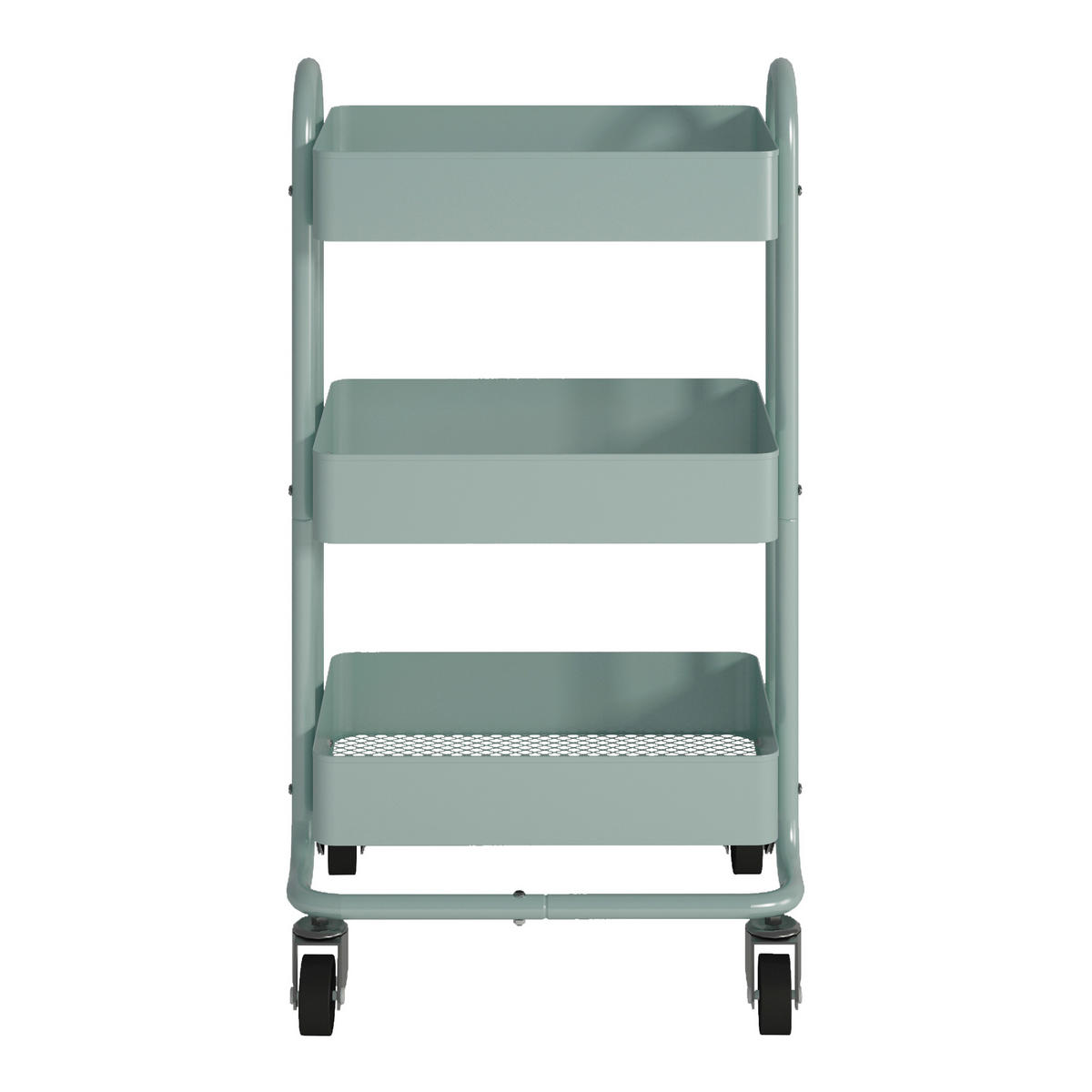 SERVIERWAGEN Pyhäntä - Mintgrün, Metall (46/78.5/35cm) - [en.casa]