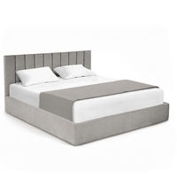 POLSTERBETT - Hellgrau, Textil (200/200cm) - home24