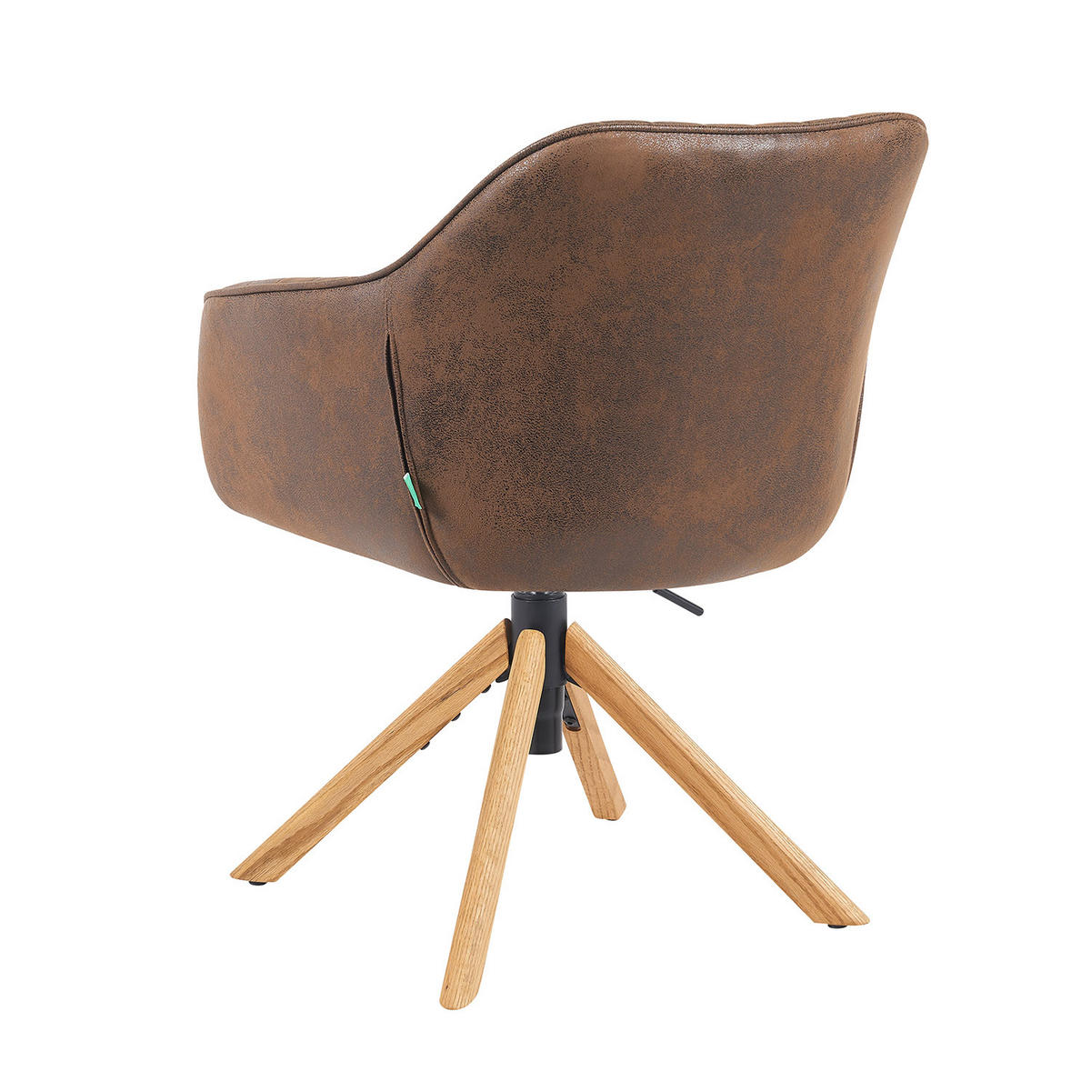 BÜROSTUHL Mika-Olea - Honigeiche/Braun, Eichenholz/Holz (60/83/61cm) - DUBI Möbel