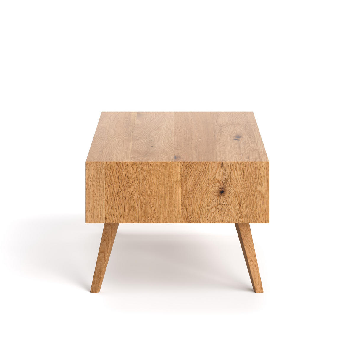 COUCHTISCH Quatro aus massivem Eichenholz 120 cm - Eichefarben/Braun, Holz (120/60/45cm) - Danzz