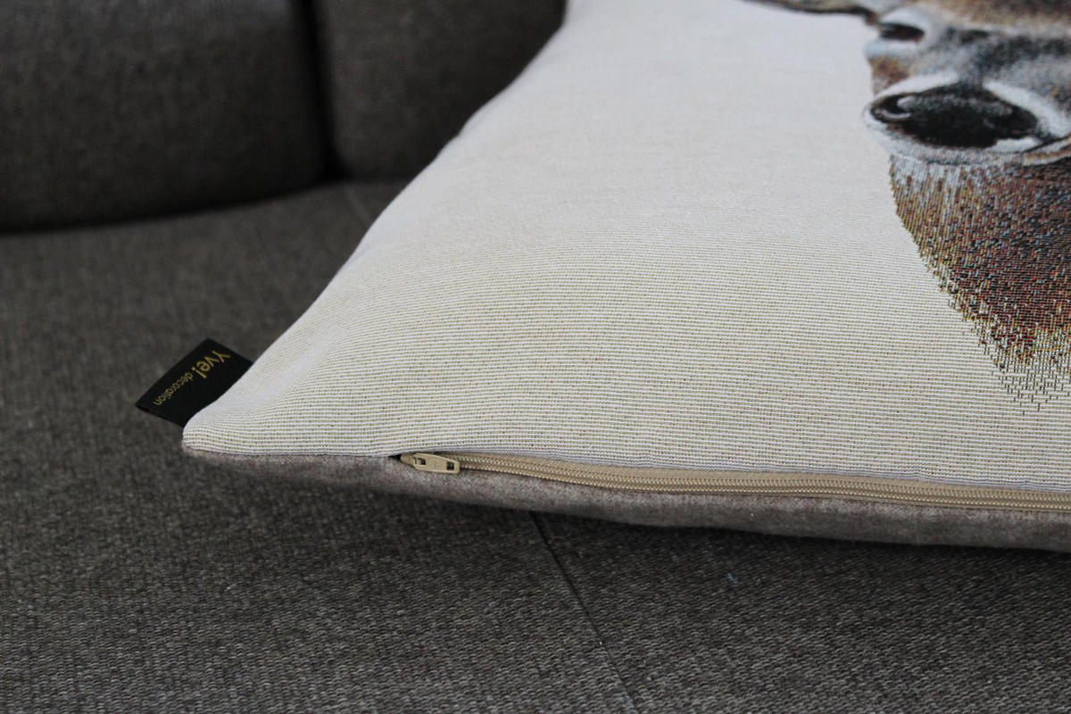 KISSENHÜLLE BERGWELTEN - Braun, Textil (45/45cm) - Yve! decoration