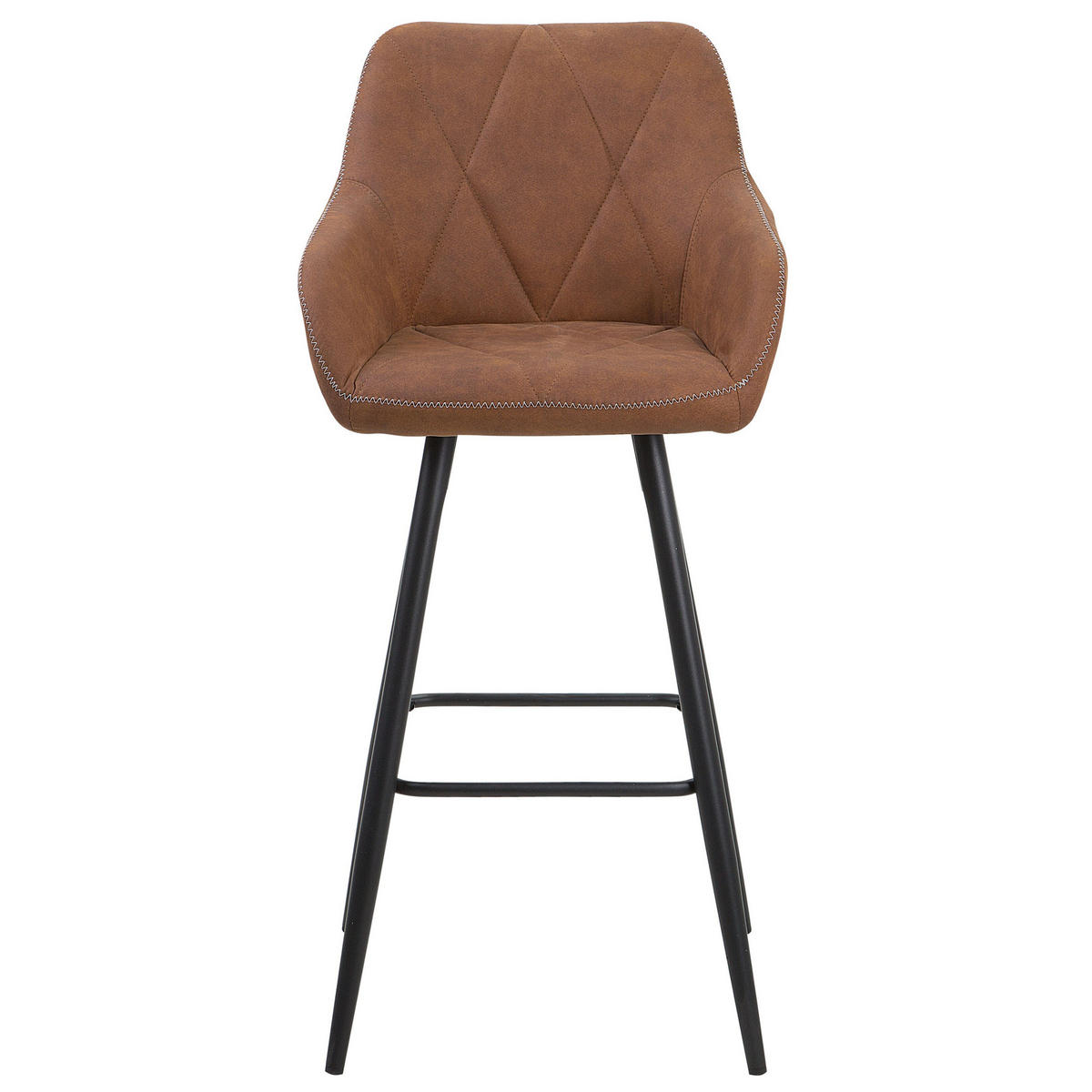 BARSTUHL 2er-Set Polsterbezug Braun Darien - Braun, Textil/Metall (44/104/41cm) - Beliani