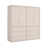 KLEIDERSCHRANK Der Robe - Beige, Holzwerkstoff (180/197/58cm) - Mokebo