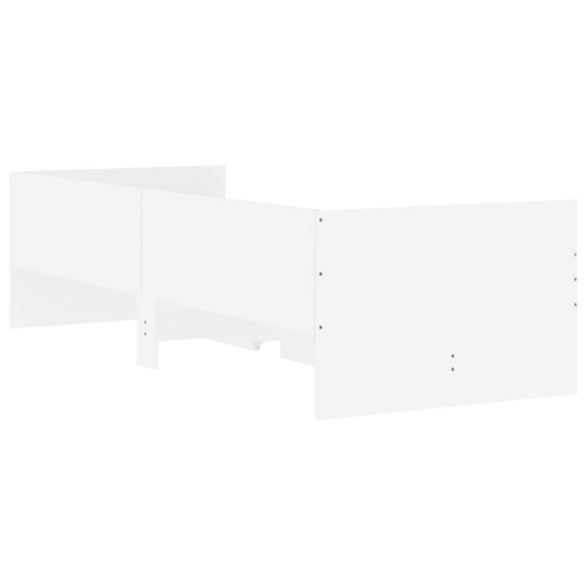 BETTGESTELL Mit Schubladen Weiss 100/200 Cm - Weiß, Holzwerkstoff (100/200cm) - vidaXL
