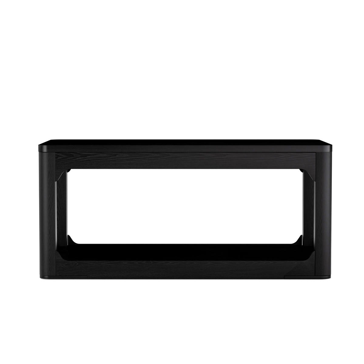 COUCHTISCH DE-37277 100 cm mit zweistufigem Stauraum Schwarz - Schwarz, Holzwerkstoff (100/50/44.5cm) - ComfortXL