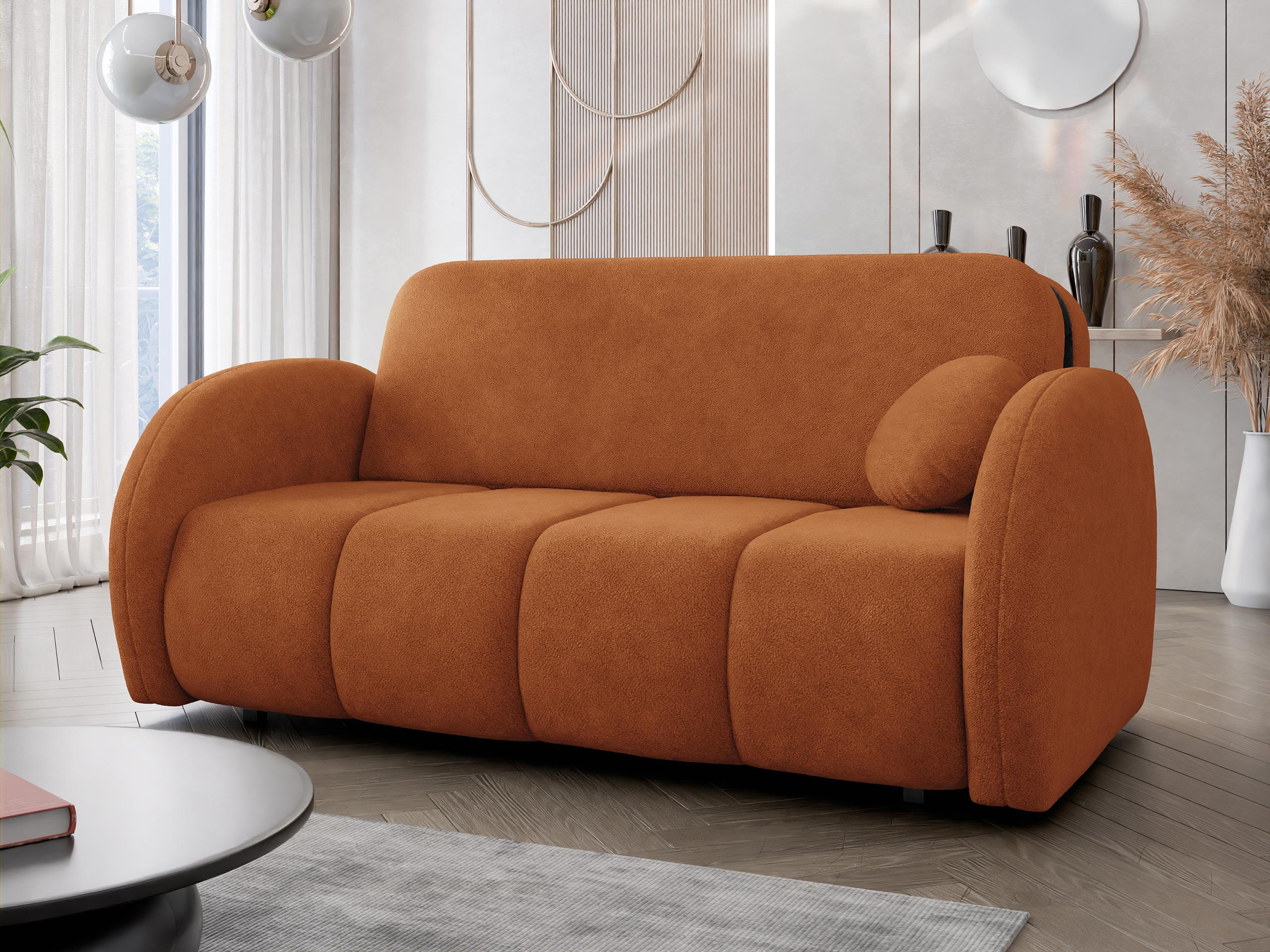 SCHLAFSOFA Viva Comfy IV - Schwarz/Braun, Holz/Textil (172/85/103cm) - MIRJAN24