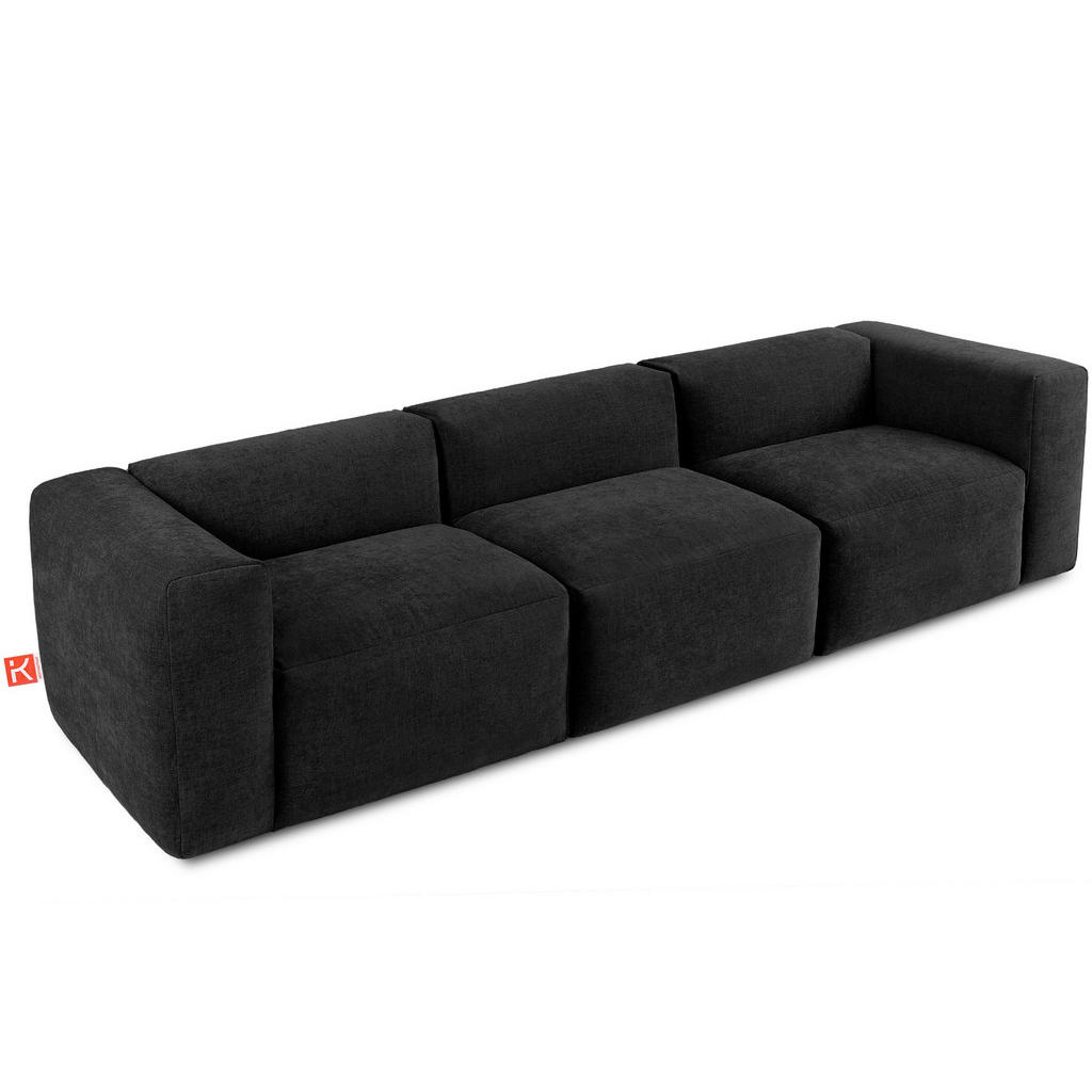 Thumbnail - Konsimo® 3-Sitzer-Modulsofa, Graphit, Textil, einzeln stellbar,Freiform, 290x73x96 cm, Wohnzimmer, Sofas & Couches, Sofa...