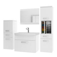 BADMÖBEL Badezimmer SET PRI M5, Weiß Matt, 120 cm - Weiß, Holz (38.7/113.5/120cm) - B BELINI GROUP