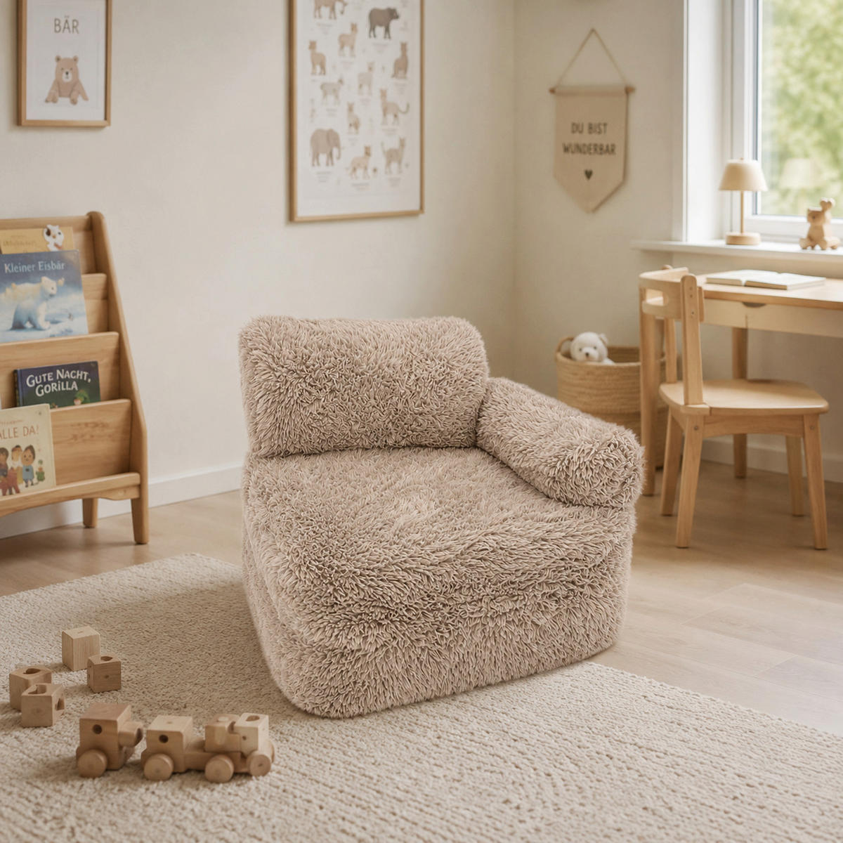 KINDERSESSEL Mammoth modular - Salbeigrün, Textil (60/24/60cm) - MeowBaby