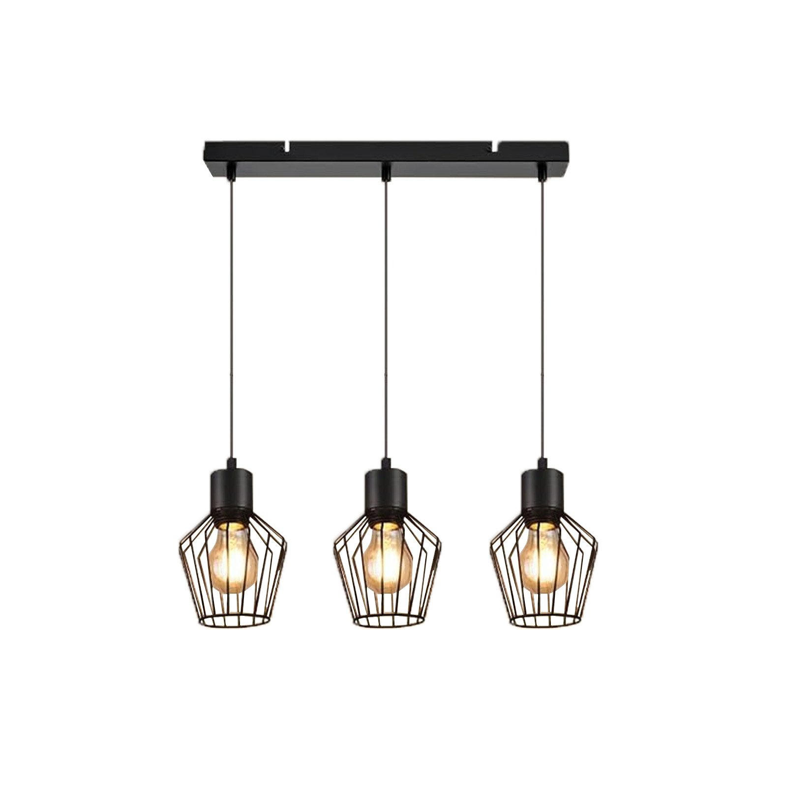 PENDELLEUCHTE Elara 173/57/12 cm - Schwarz, Metall (173/57/12cm) - ZMH