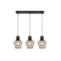 PENDELLEUCHTE Elara 173/57/12 cm - Schwarz, Metall (173/57/12cm) - ZMH