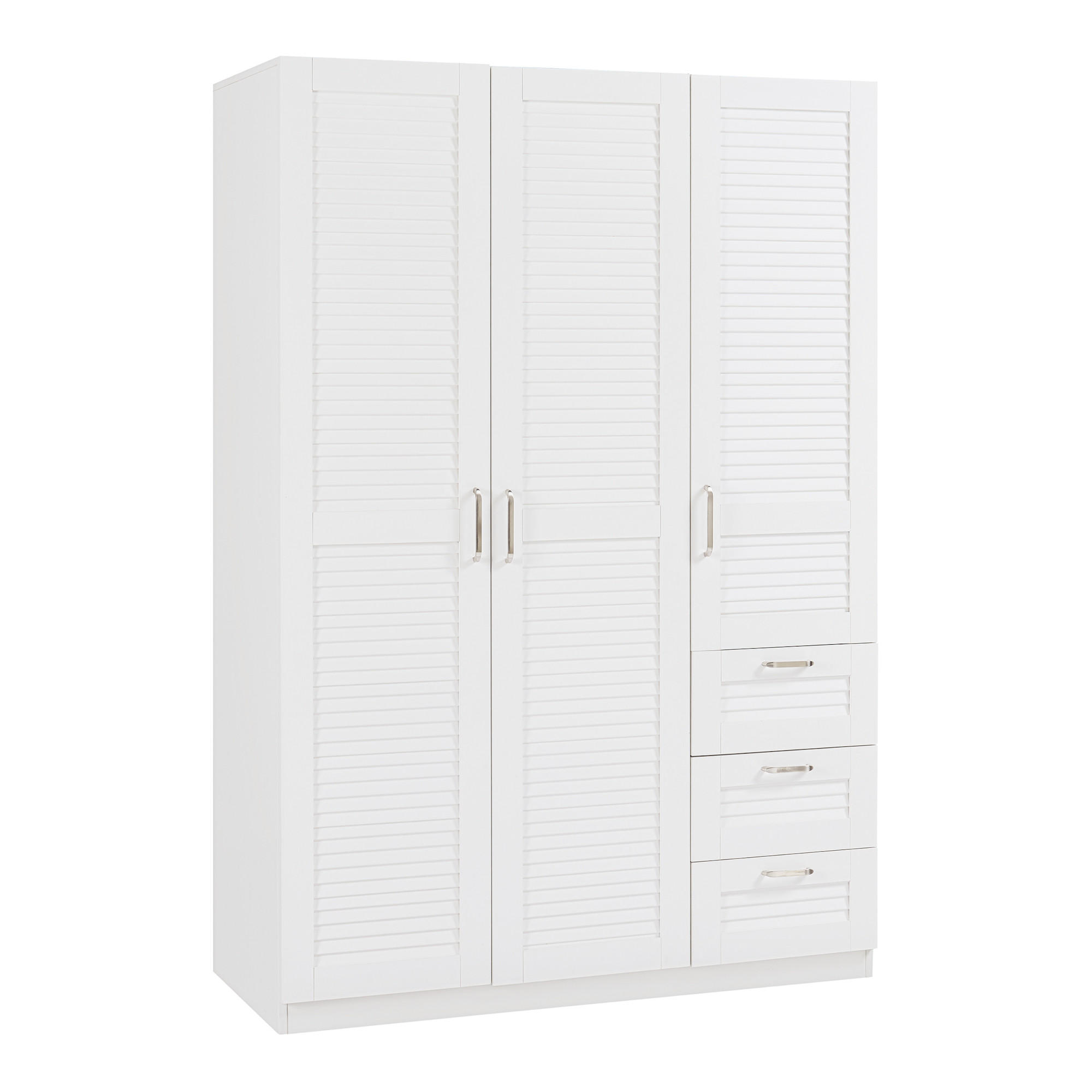 KLEIDERSCHRANK Finning - Weiß, Holzwerkstoff (120/176/52cm) - [en.casa]