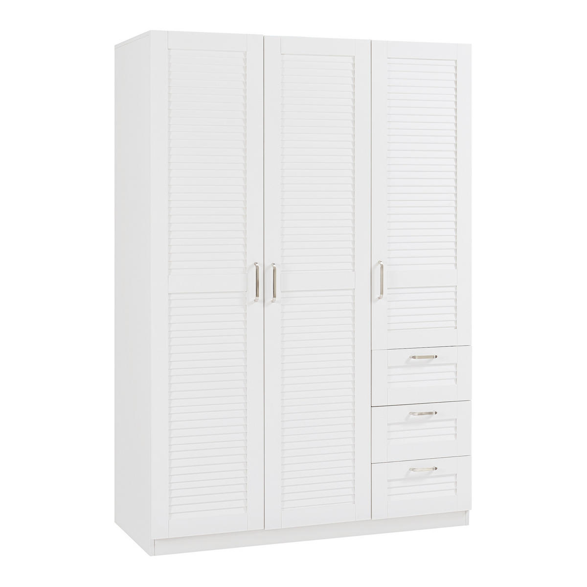 KLEIDERSCHRANK Finning - Weiß, Holzwerkstoff (120/176/52cm) - [en.casa]