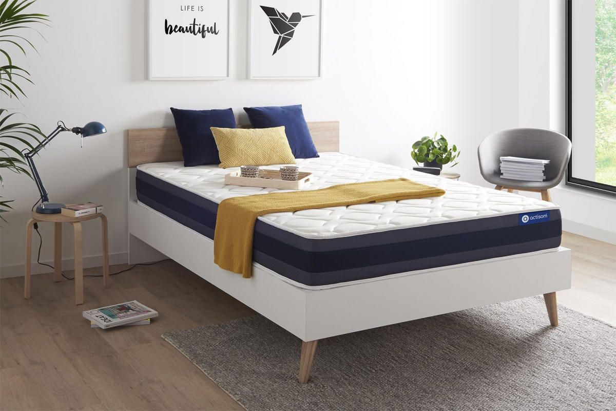 MATRATZE Actilatex morpho Latex und Memory-Schaum 140 x 220 cm h1 - Weiß, Textil (140/220cm) - ACTISOM