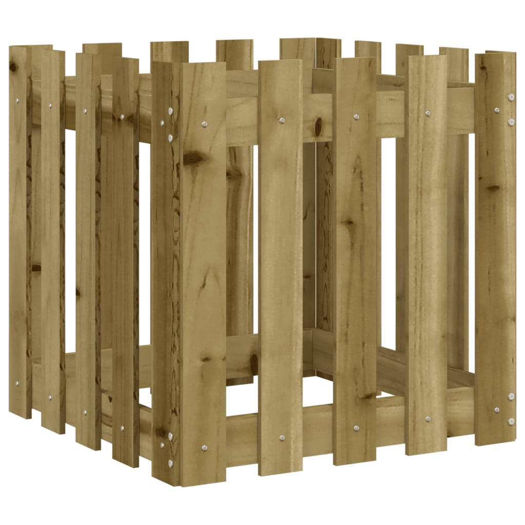 PFLANZKÜBEL Latten-Design 50x50x50 cm Kiefernholz Imprägniert - Braun, Holz (50/50/50cm)