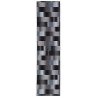 VELOURS LÄUFER TEPPICH MYSTIC KARO - Blau, Textil (100/400cm) - Snapstyle