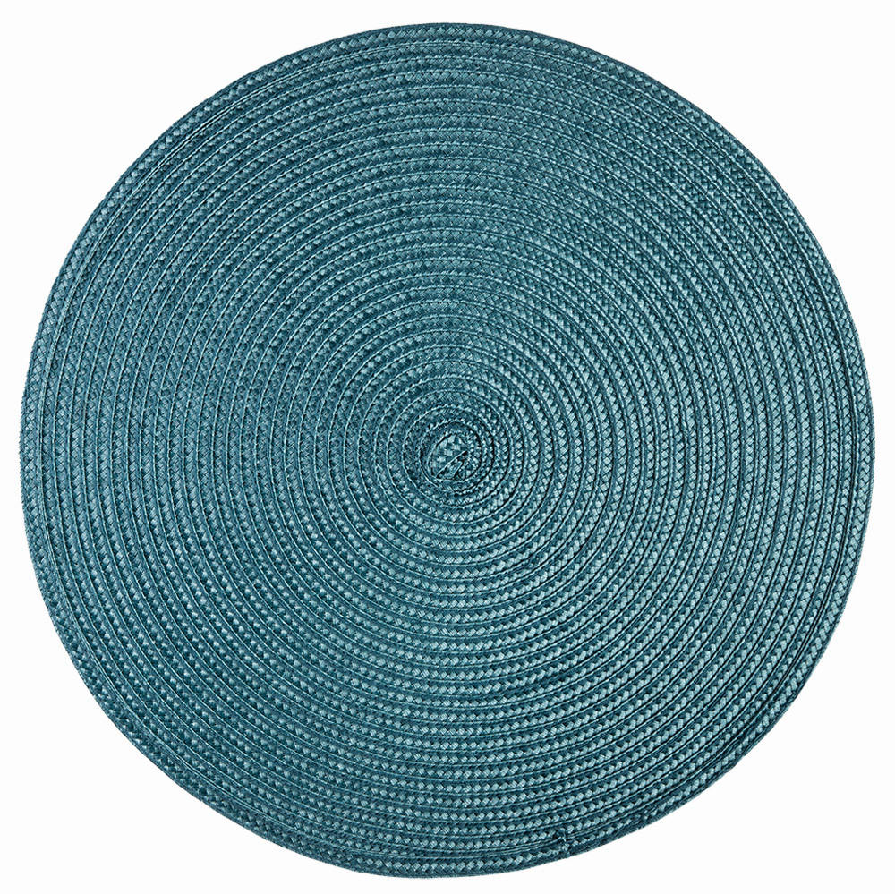 PLATZSET Polypro Petrol rund ca. 35 cm Tischset - Petrol, Kunststoff (35cm) - TiborTex