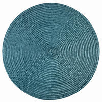 PLATZSET Polypro Petrol rund ca. 35 cm Tischset - Petrol, Kunststoff (35cm) - TiborTex