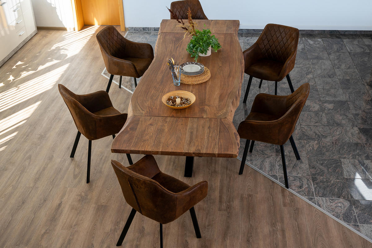 ESSTISCH JANOSH - Nussbaumfarben/Walnussfarben, Holz (90/160/77cm) - SAM