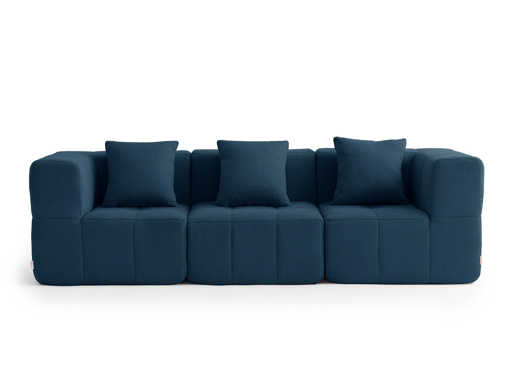 3-SITZER-SOFA Bouclé-Stoff Tiefblau - Blau, Textil (260/73/95cm) - MILYsofa