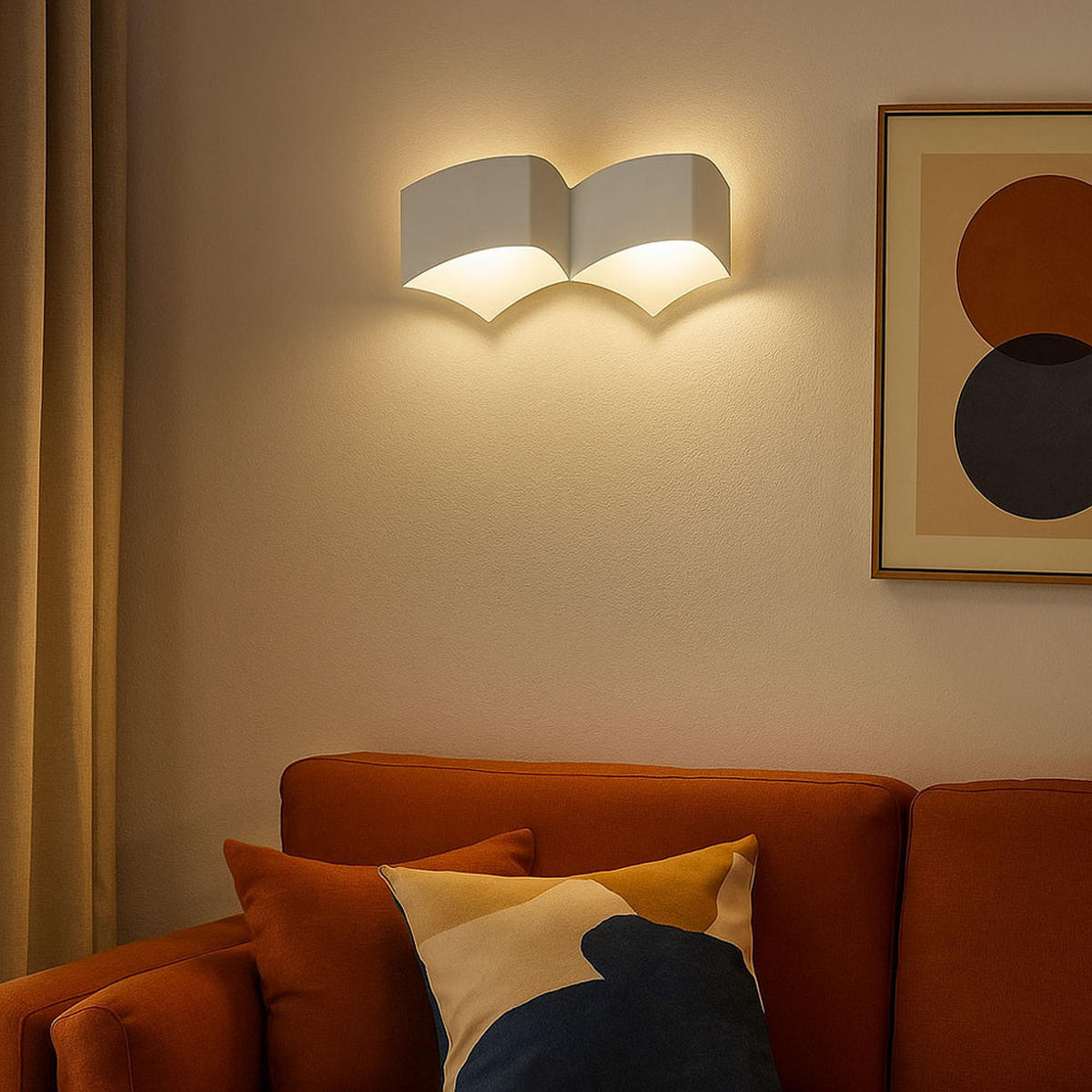 LED WANDLEUCHTE CARRE Metall Weiß - Weiß, Metall (18.5/18.5/45cm) - Wofi