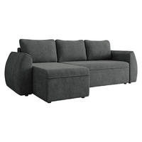 ECKSCHLAFSOFA Darlan - Schwarz/Graphitfarben, Holz/Kunststoff (245/143cm) - MIRJAN24