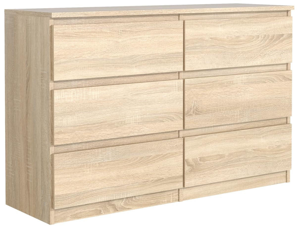 KOMMODE mit Schubladen Sonoma & Eiche 138,6 x 78,5 x 39 cm - Sonoma Eiche, Holzwerkstoff (138.6/78.5/39cm) - MebLocker
