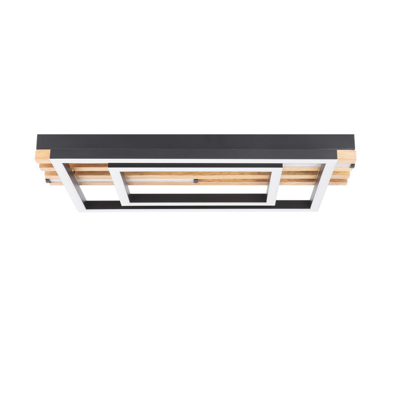 LED stropní svítidlo 21/38/6,8 cm - černá, kov (38/21/6.8cm) - Nettlife