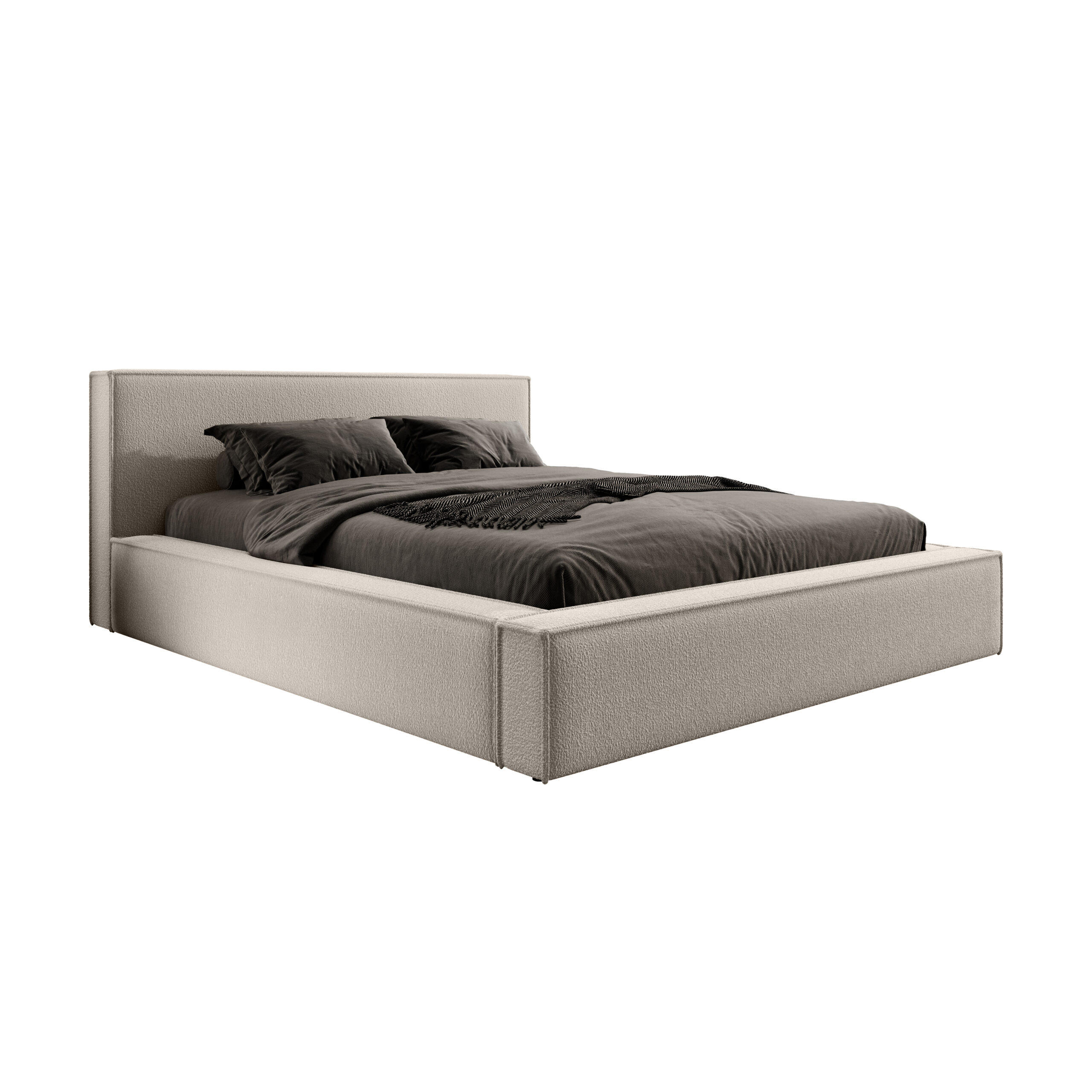 POLSTERBETT mit Bettkasten Salby 180x200 cm, Beige - Beige, Textil (180/200cm) - Meblito