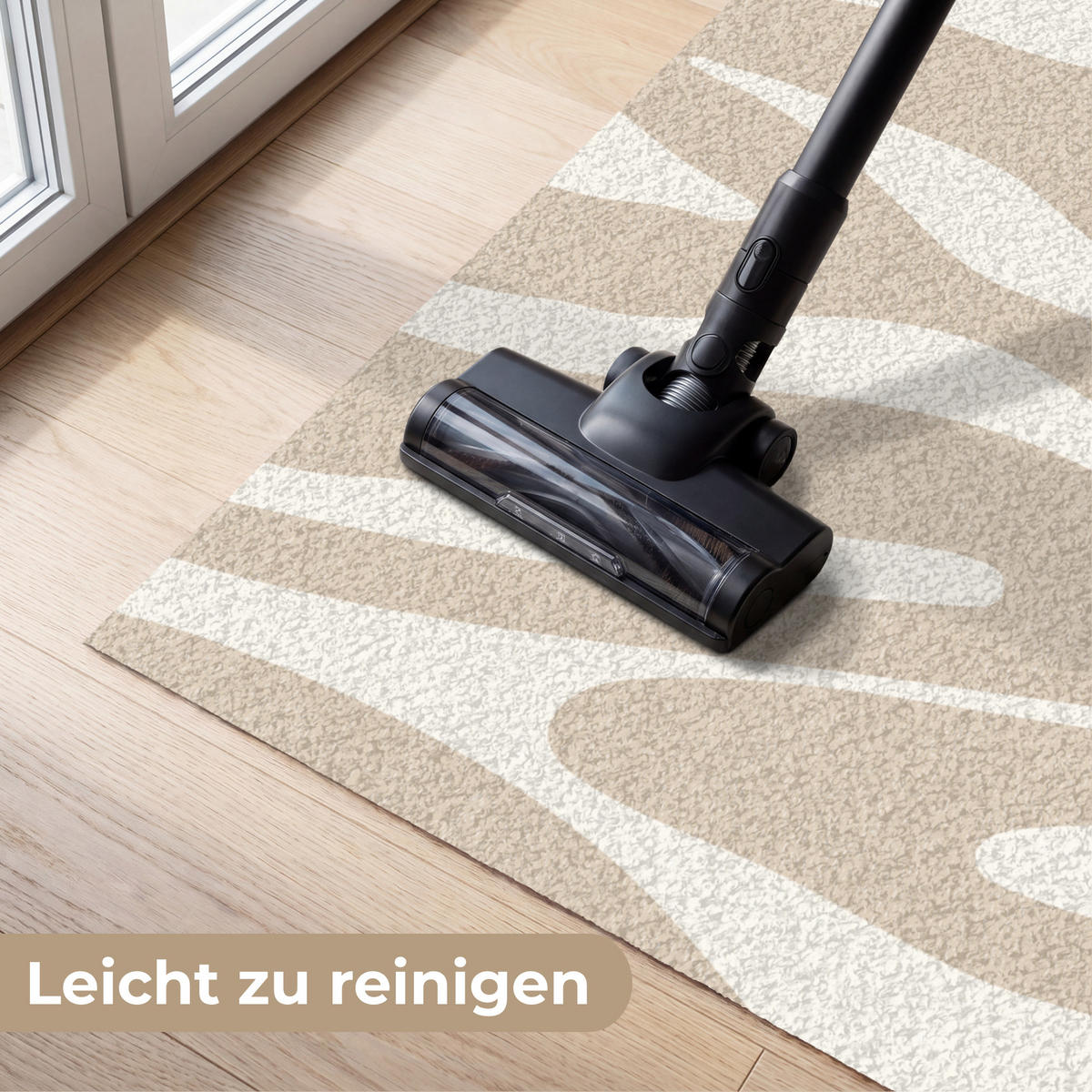 FUSSMATTE Zebramuster - Beige - Weiß - Tiermuster Schmutzfänger 150x90 cm - Beige, Kunststoff (150/90cm) - MuchoWow