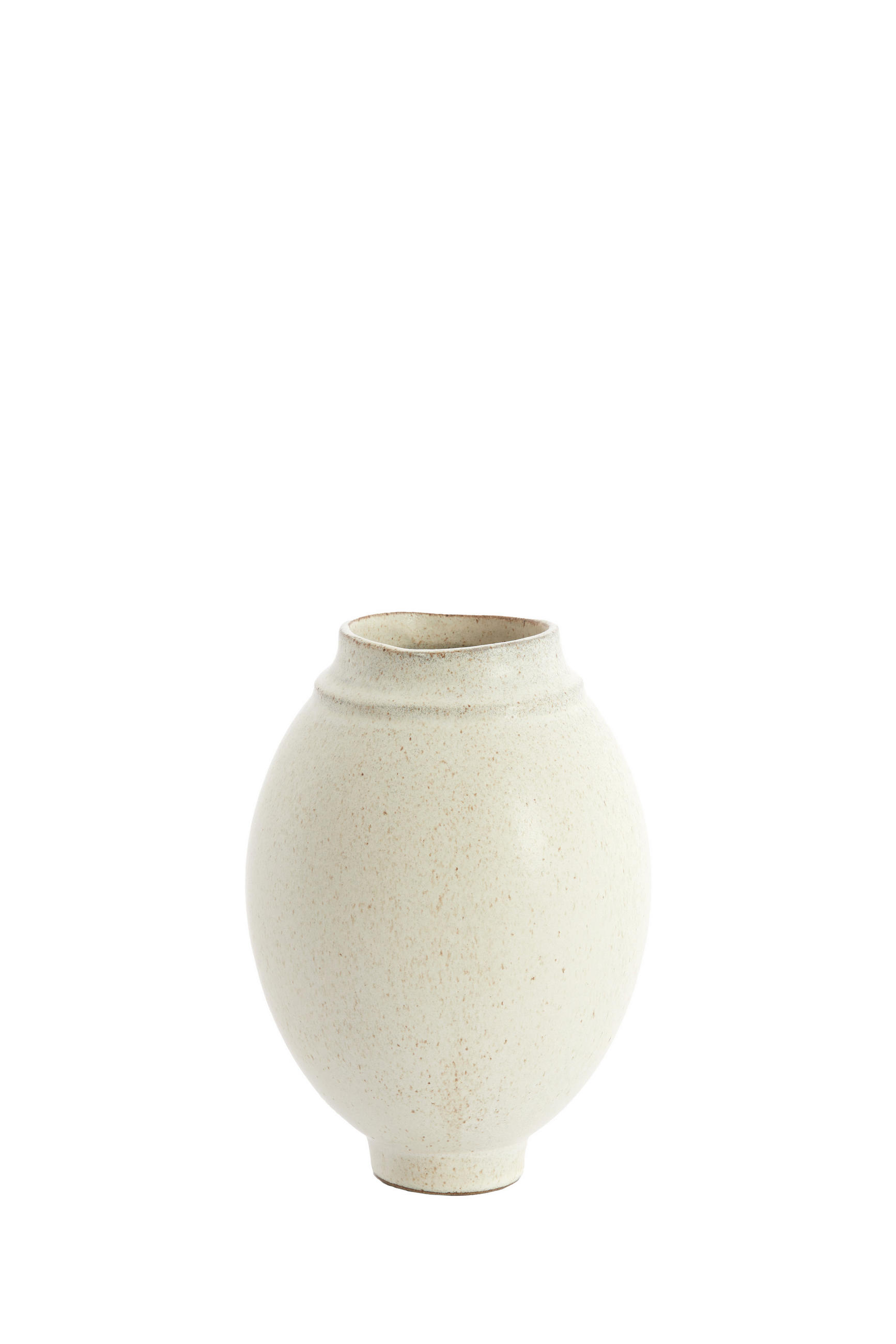 VAZE Lorea Weiß 17/17/23.5 cm - Weiß, Keramik (23.5cm) - Light & Living