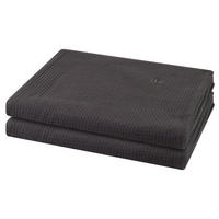 DUSCHTUCH Pique 2er-Set - Dunkelgrau, Textil (70/140cm) - Ross