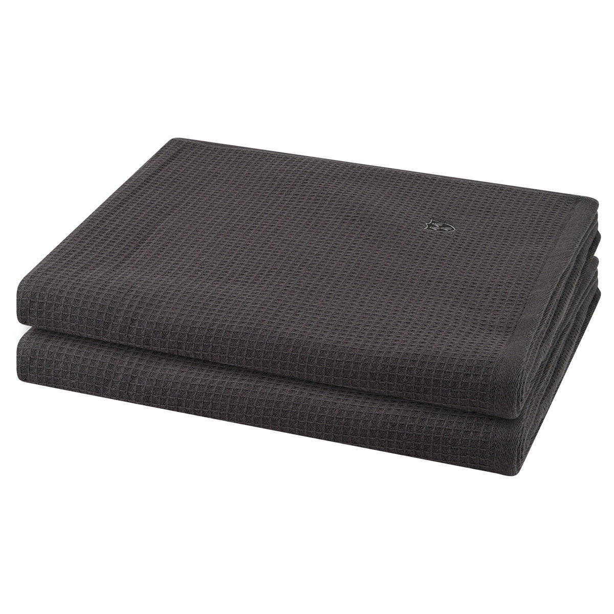 DUSCHTUCH Pique 2er-Set - Dunkelgrau, Textil (70/140cm) - Ross
