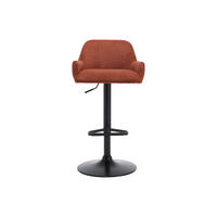 BARHOCKER - 51 cmcm x 49 cmcm - Samt - Terracotta - LILIYA - Terracotta, Textil (51/102/49cm) - Vente-Unique