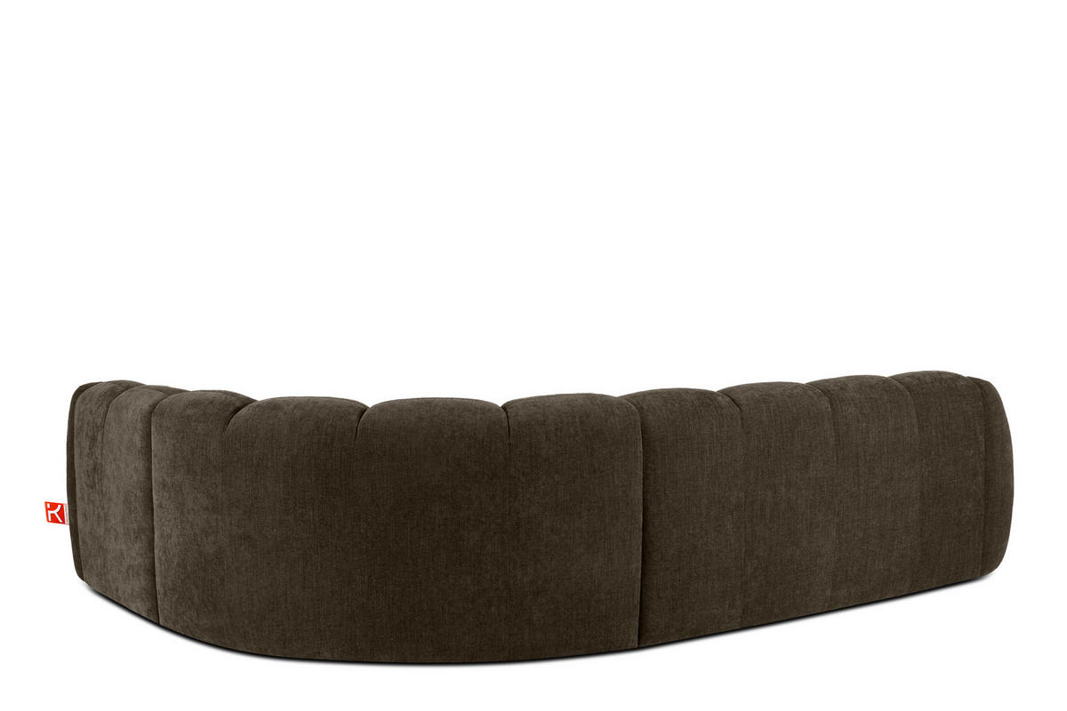 ECKSOFA RECHTS FLAVA, Braun - Braun, Holz/Holzwerkstoff (310/230cm) - KONSIMO®