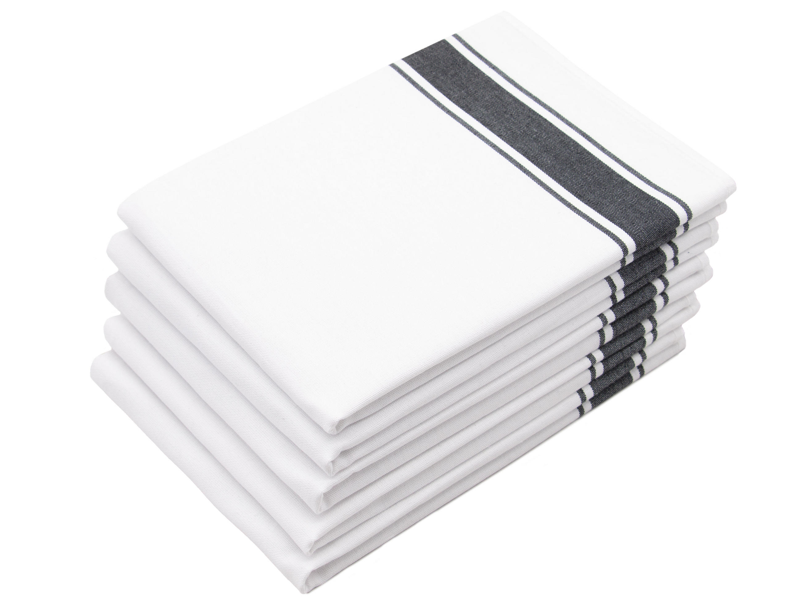 GESCHIRRTÜCHER, 5er-Set, 50x70 cm, 100% Baumwolle, Weiß - Weiß, Textil (50/70cm) - Zollner