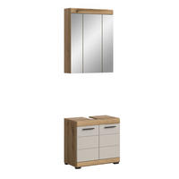 BAD-SET SCOUT 2-tlg. (B/H/T: ca. 60/191/34 cm) in Evoak Oak Nachbildung/- - Eichefarben, Holz (60/191/34cm)