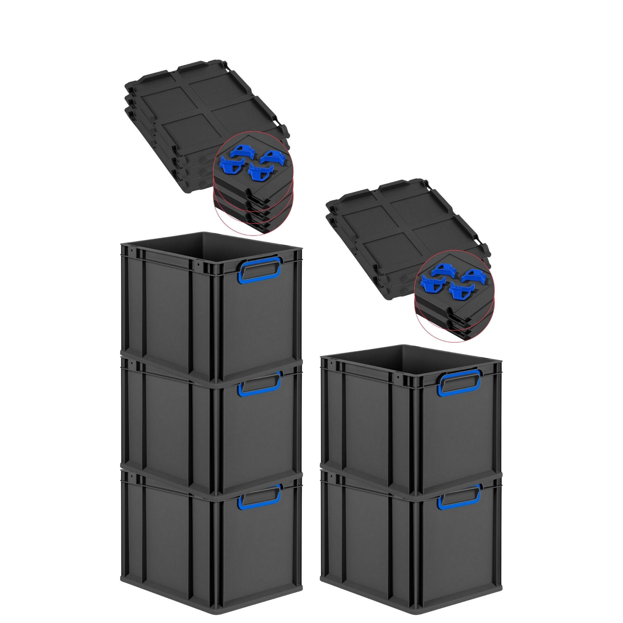 Proregal Eurobox Schwarz, Blau 30x32x40 cm