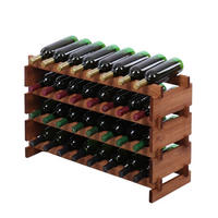 WEINREGAL VINOTECA FLEX PRO HxBxT 51x84x28cm 32 Flaschen auf 4 Ebenen Braun geölt - Braun, Holz (84/51/28cm) - PROREGAL