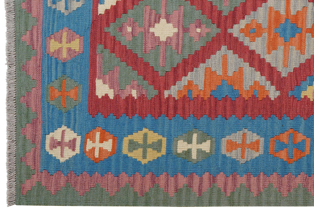 HANDWEBTEPPICH Kelim Gashgai Rot 183/131 cm Schurwolle - Rot, Textil (131/183cm) - Looma