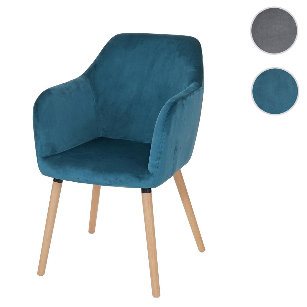 ESSZIMMERSTUHL Petrol - Petrol, Textil (58/88/64cm) - MCW
