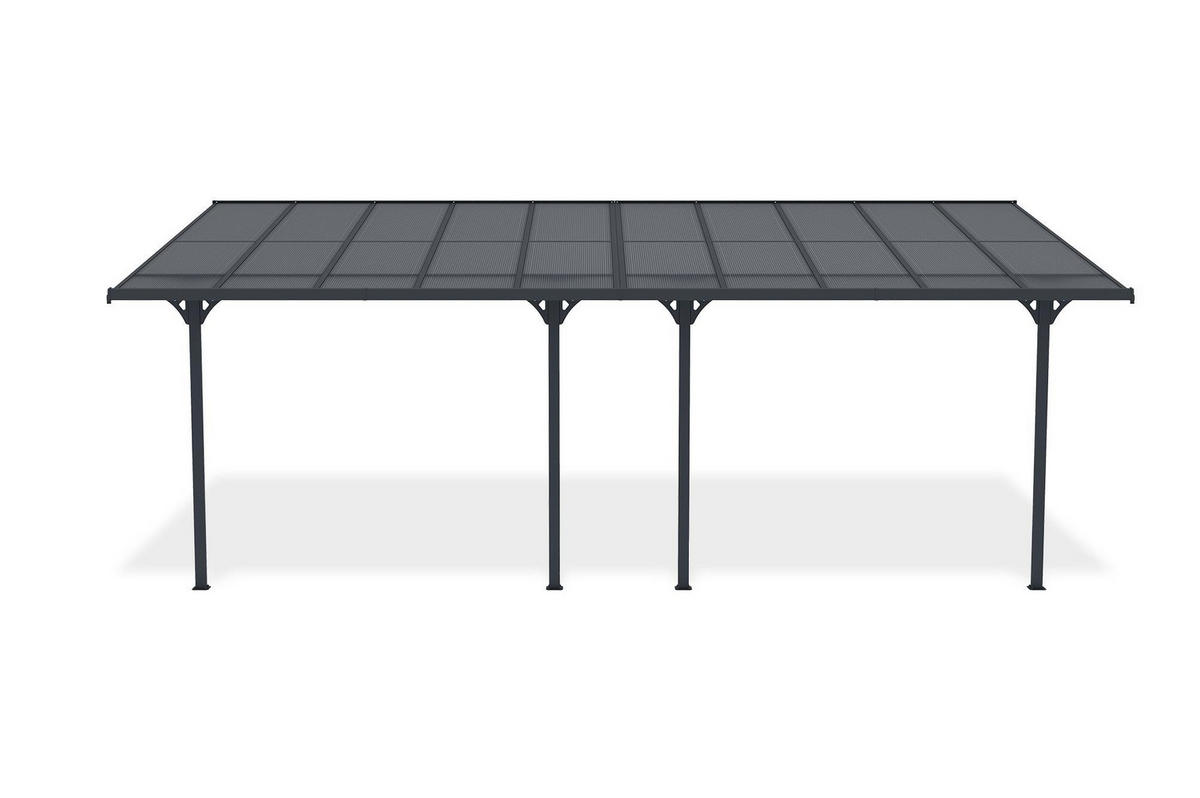 PERGOLA / CARPORT Kleo Grau 6m x 3m - Grau, Metall (626/270/300cm) - Cazeboo