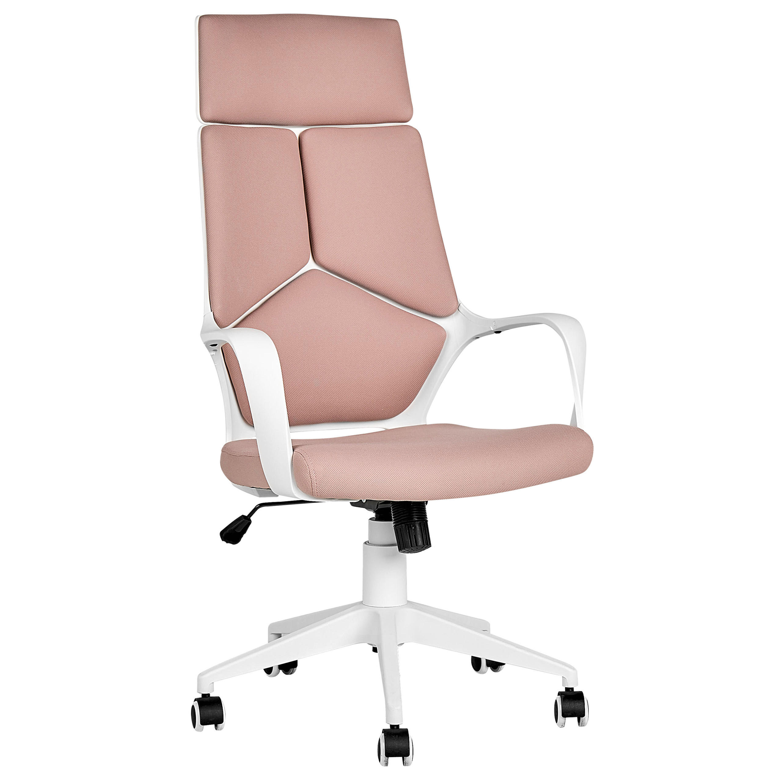 BÜROSTUHL Pfirsichrosa Delight - Pink, Textil (64/116/64cm) - Beliani