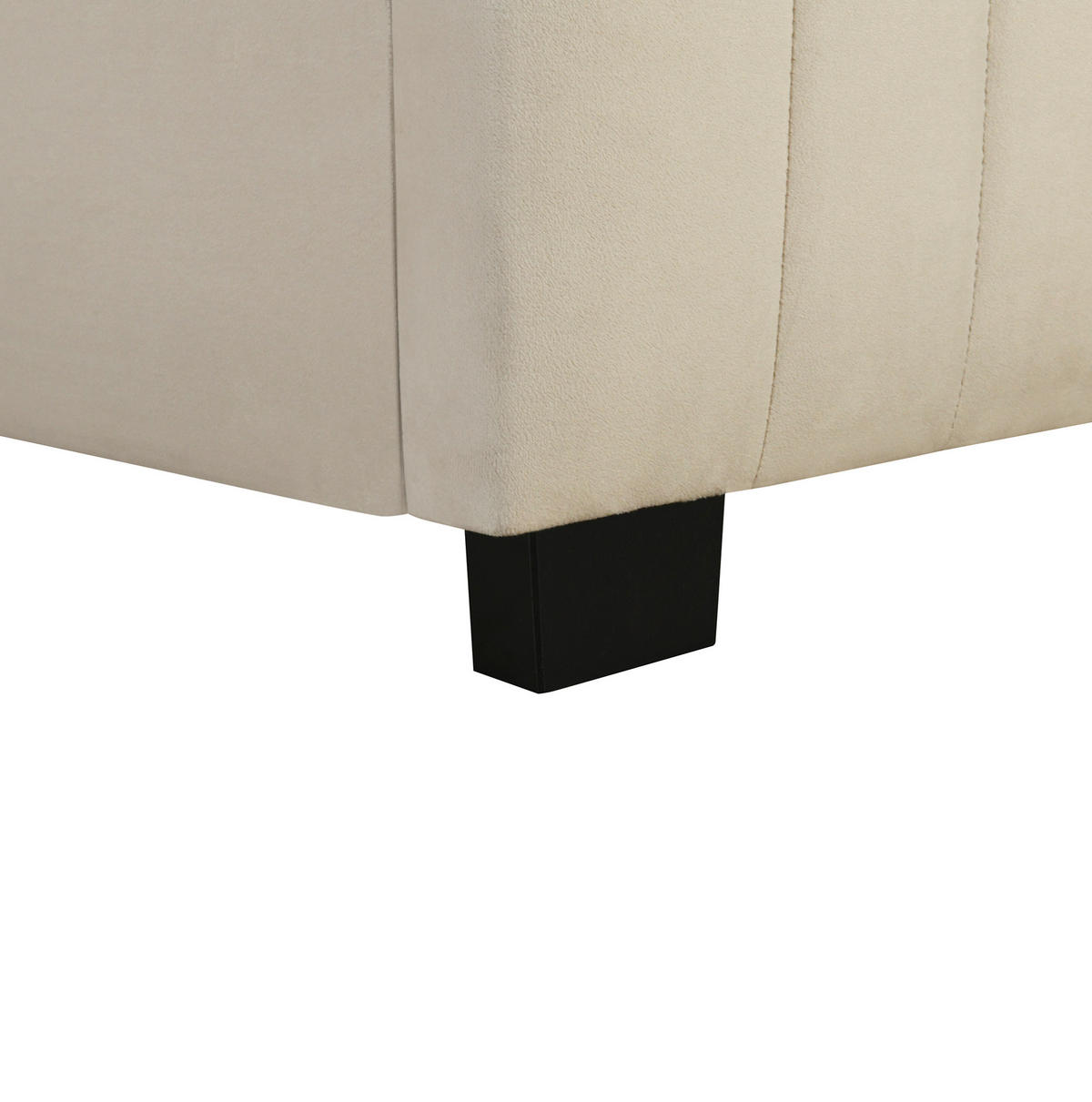 OTROŠKA polnjena postelja iz MDF, kovine in žameta 90x190 cm bež z izvlečno posteljo in letvičnim dnom - bež, tekstil (90/190cm) - Modfu
